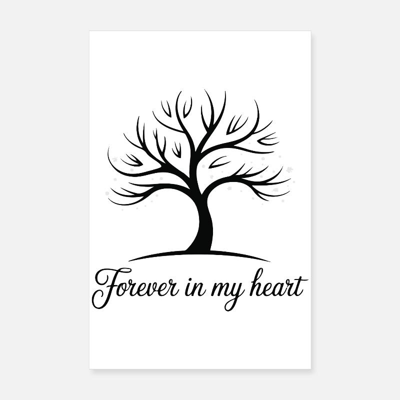 Conception d'arbre de cœur éternel Poster 20 x 30 cm
