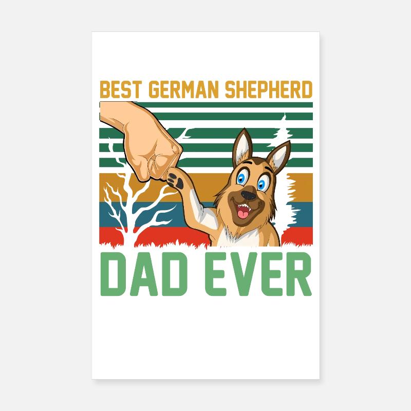 Bester Deutscher Schäferhund Papa Poster 20x30 cm