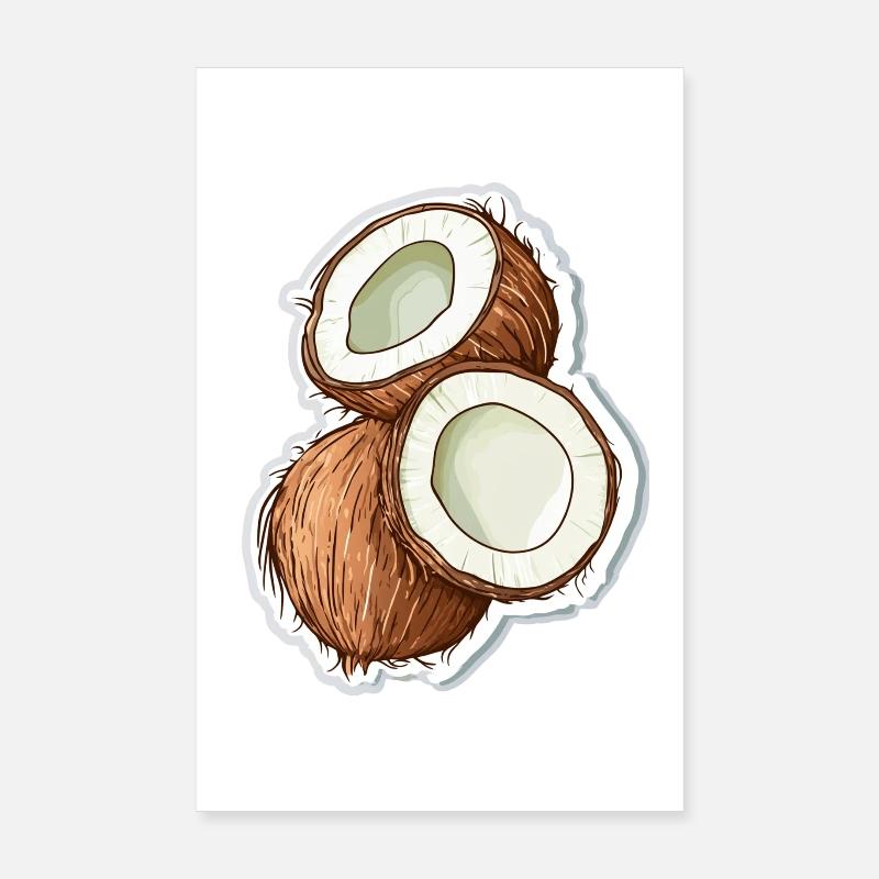 Coconut Poster 8" x 12" (20x30 cm)