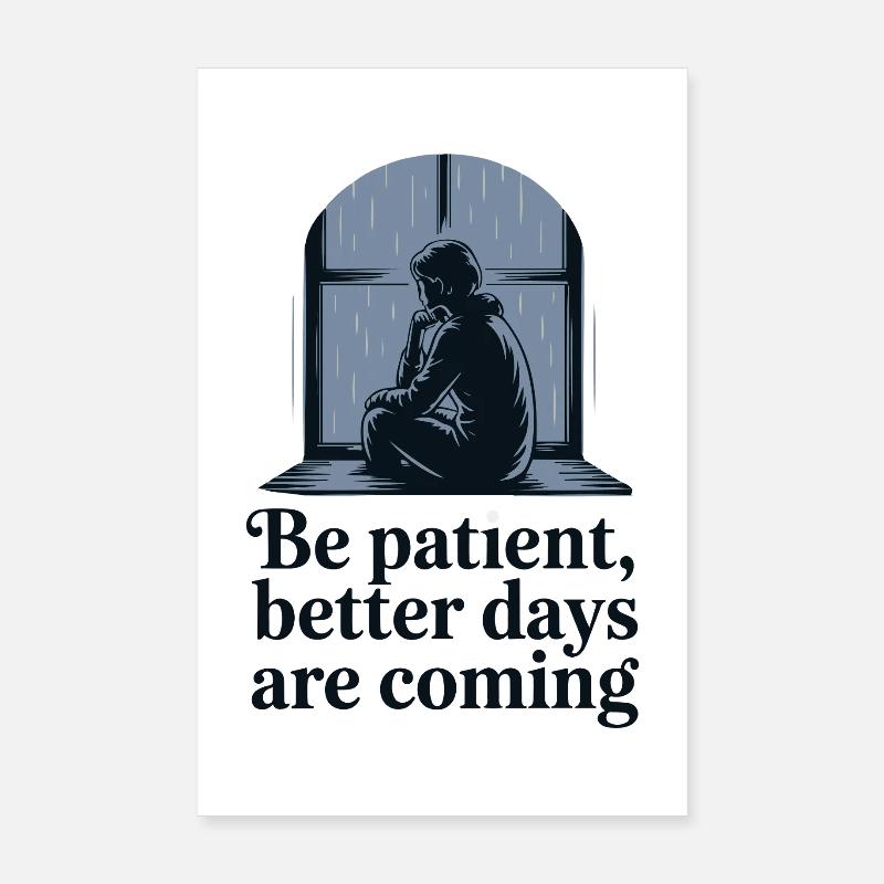 Motif réfléchissant de solitude et de jour de pluie Poster 20 x 30 cm
