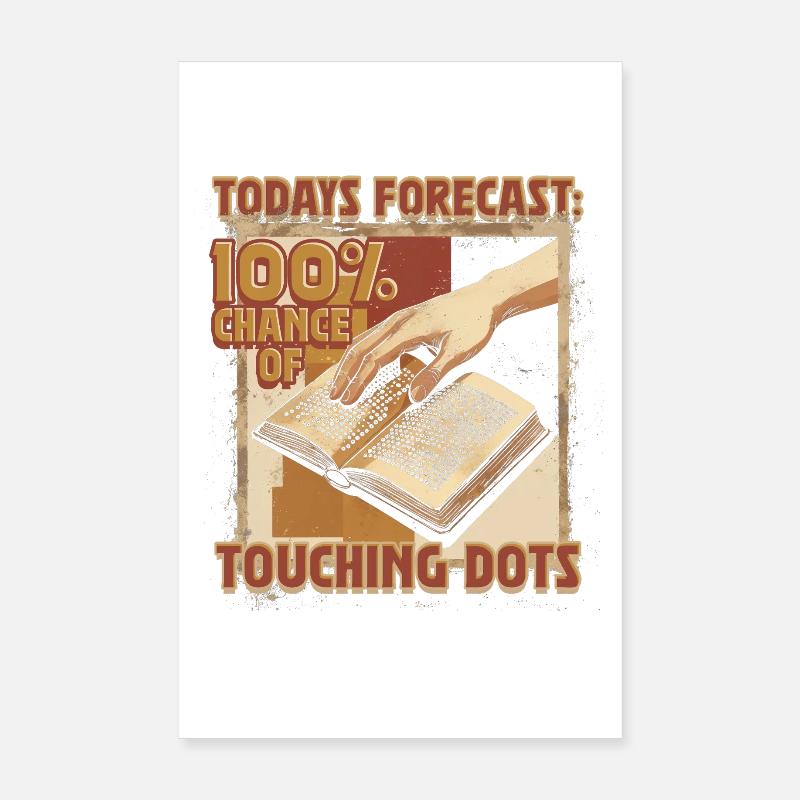 Braille Lehrer Blindenschrift Touching Dots Poster 20x30 cm