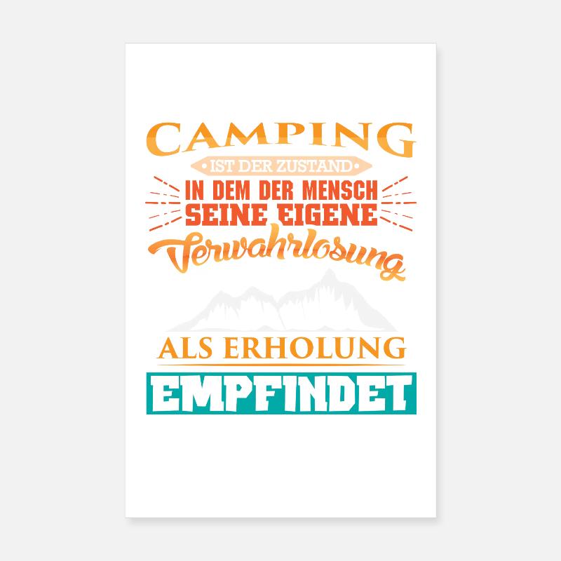 Camper Camping Caravane Dicton Poster 20 x 30 cm