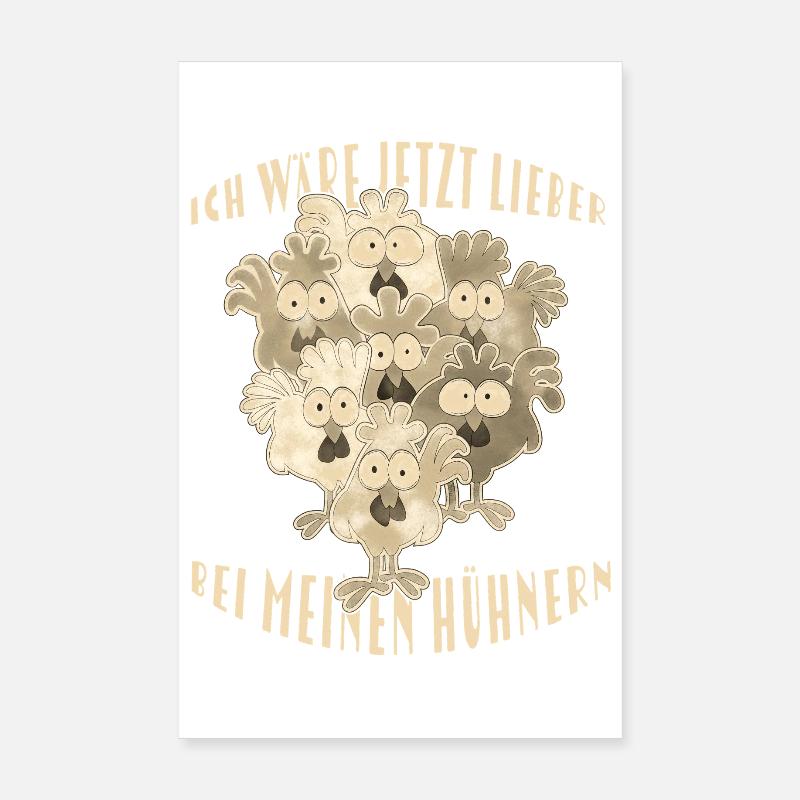Dicton de poulets Poster 20 x 30 cm