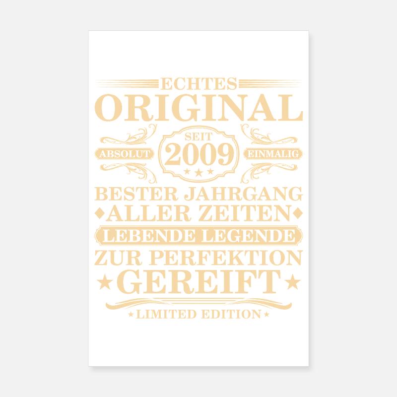 Original since 2009 Vintage - 16th Birthday Poster 8" x 12" (20x30 cm)