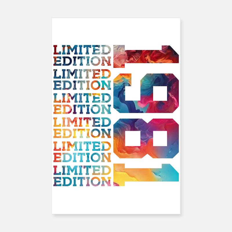 ÉDITION LIMITÉE 1981 45 ANS 45 ANS Poster 20 x 30 cm