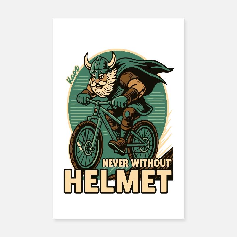 Conception de motivation de cycliste viking Poster 20 x 30 cm