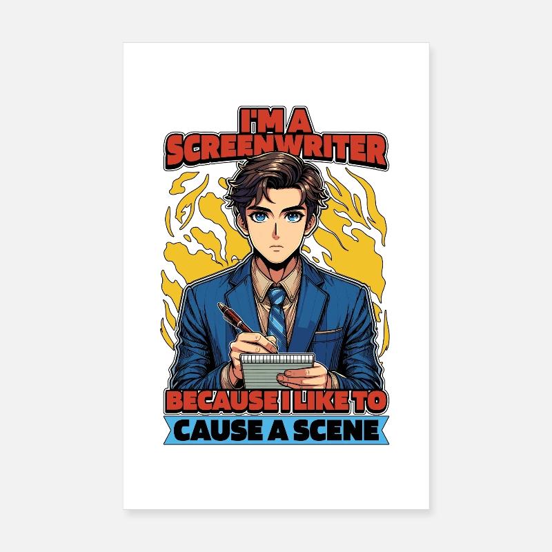 I'm A Screenwriter Because I Like To Scriptwriting Poster 8" x 12" (20x30 cm)