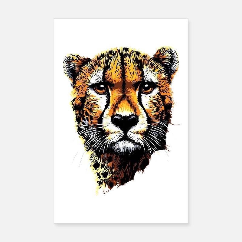 Guépard Guépard Gros chat Amoureux des chats Guépard Poster 20 x 30 cm