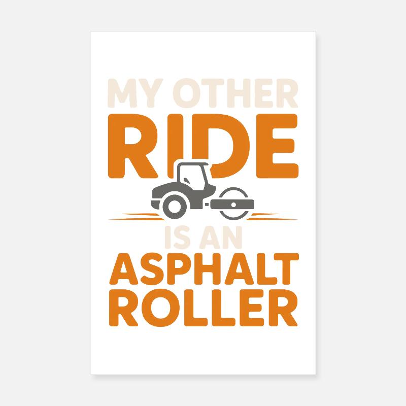Road Construction Team Asphalt Concrete Team Poster 8" x 12" (20x30 cm)
