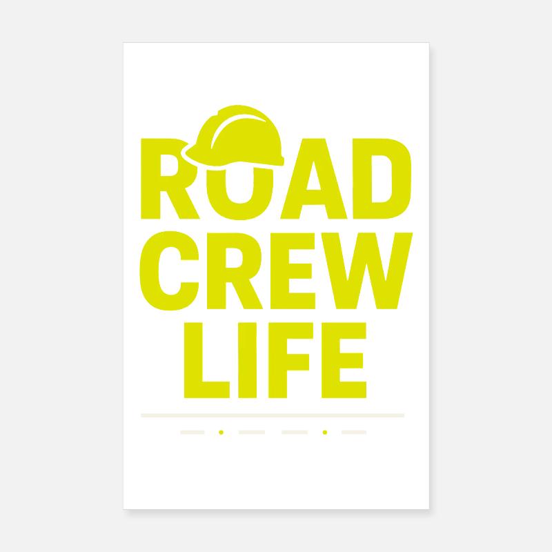 Road Construction Team Asphalt Concrete Team Poster 8" x 12" (20x30 cm)