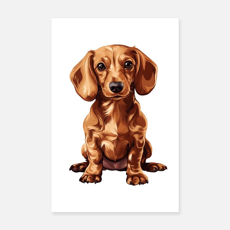 Teckel mignon avec du charme Poster 20 x 30 cm