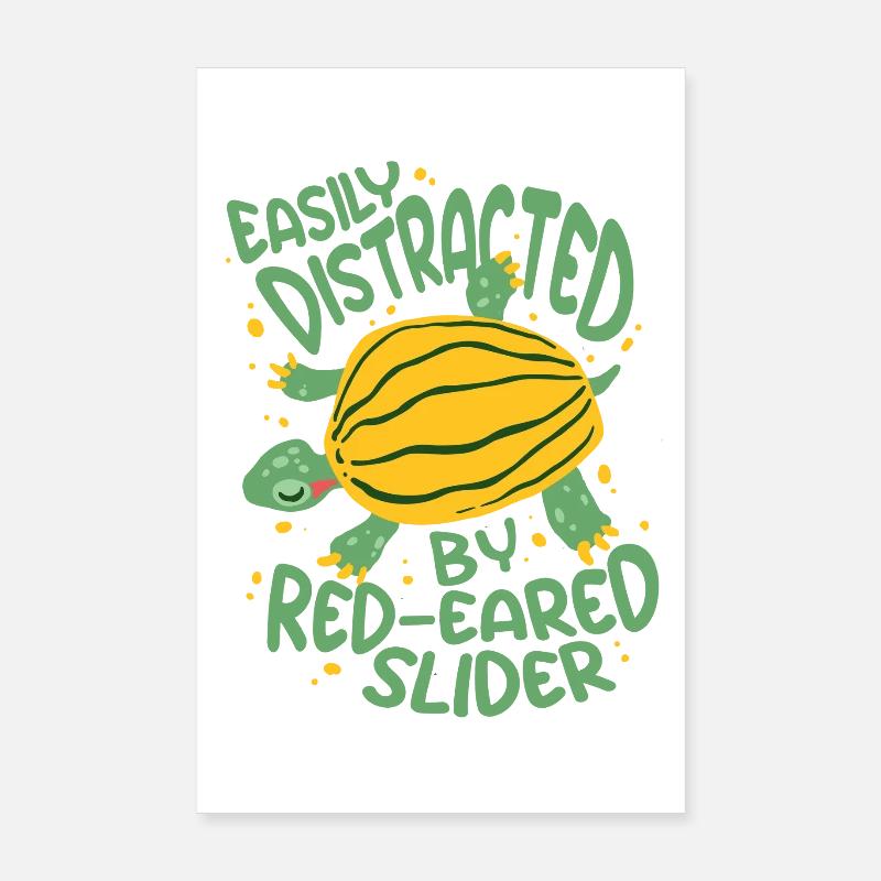 Red-eared Turtle Poster 8" x 12" (20x30 cm)