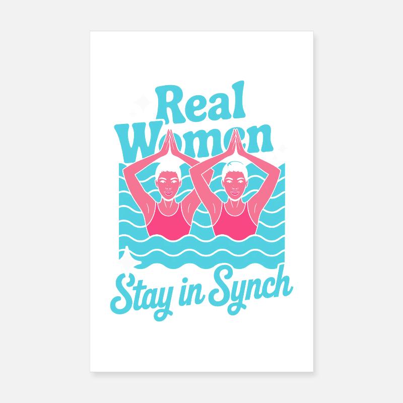 Synchronschwimmen Kunstschwimmen Wassersport Poster 20x30 cm