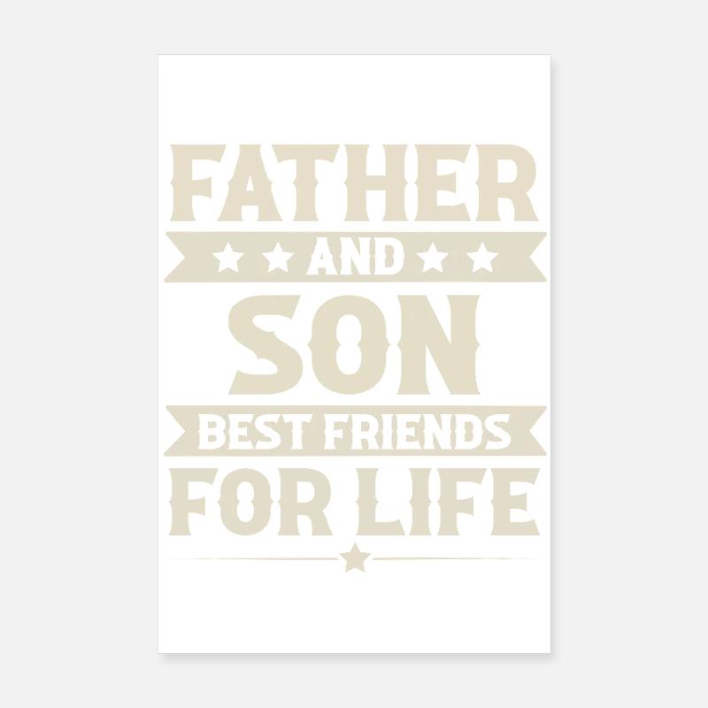 Padre e figlio Poster 20x30 cm