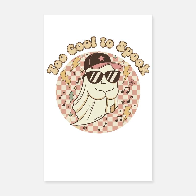 Fantôme cool trop cool pour être effrayé Poster 20 x 30 cm