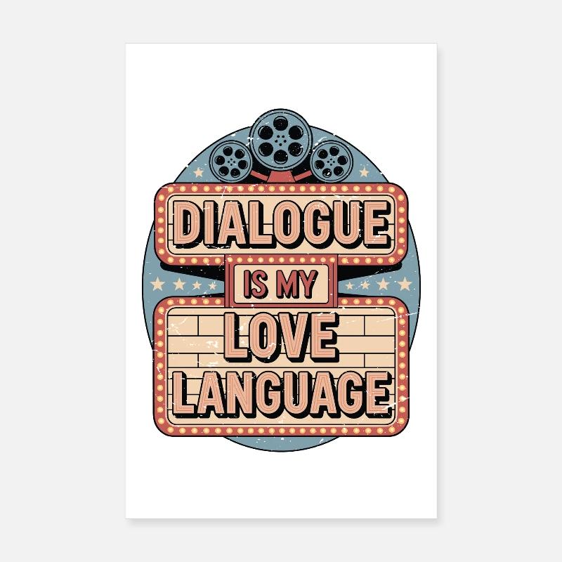 Le dialogue du scénariste est mon scénario de romancier Poster 20 x 30 cm