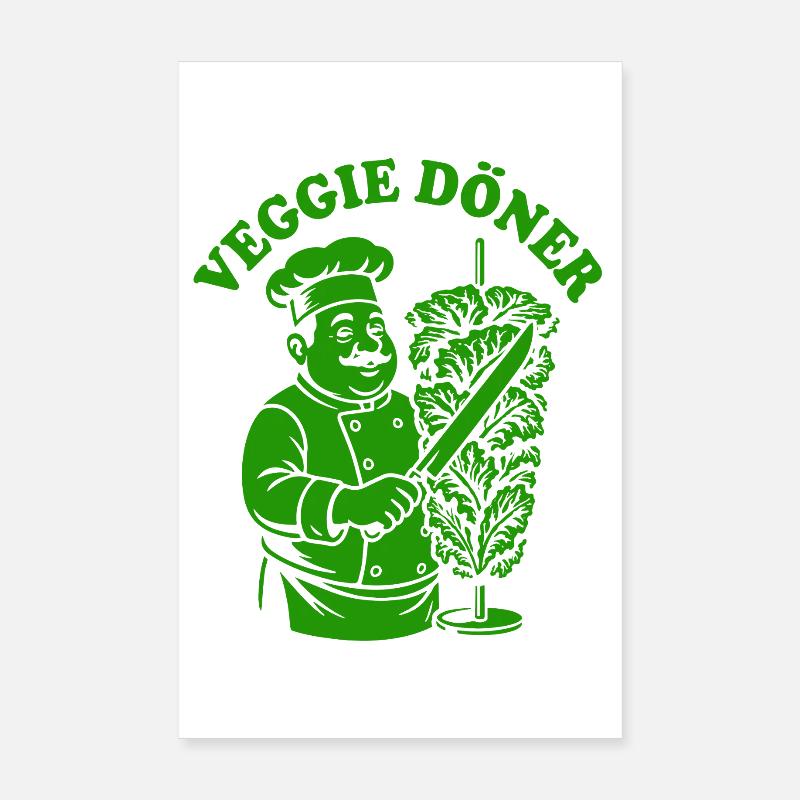 Veggie Doner Kebab - Restauration rapide - Végétalien Poster 20 x 30 cm
