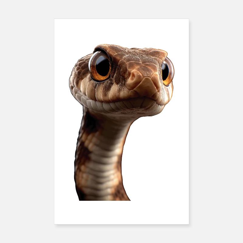 Schlange Python Kobra Klapperschlange Schlangen Poster 20x30 cm