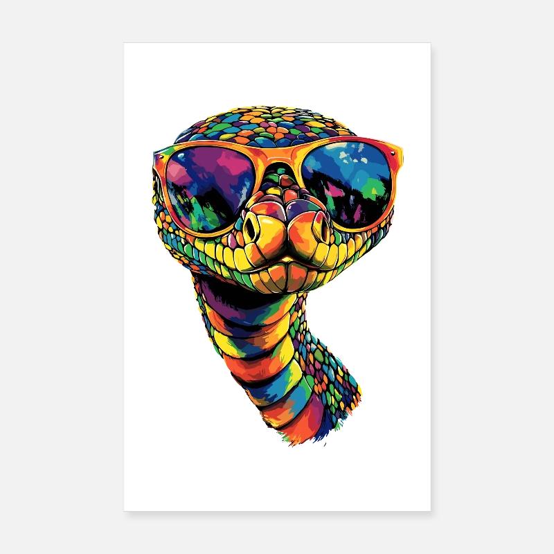 Schlange Python Kobra Klapperschlange Schlangen Poster 20x30 cm