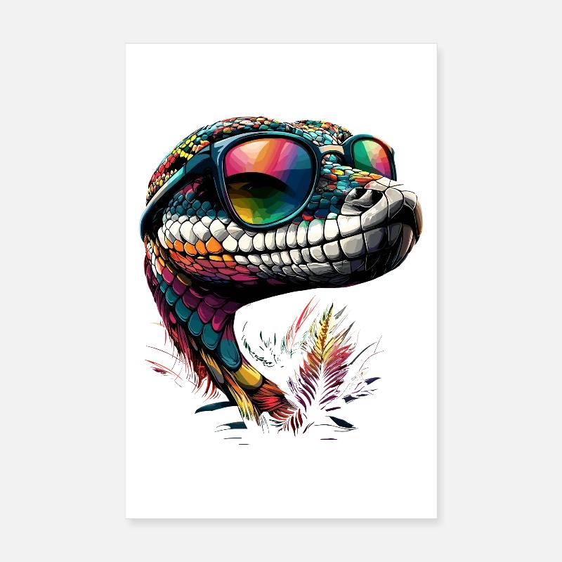 Schlange Python Kobra Klapperschlange Schlangen Poster 20x30 cm