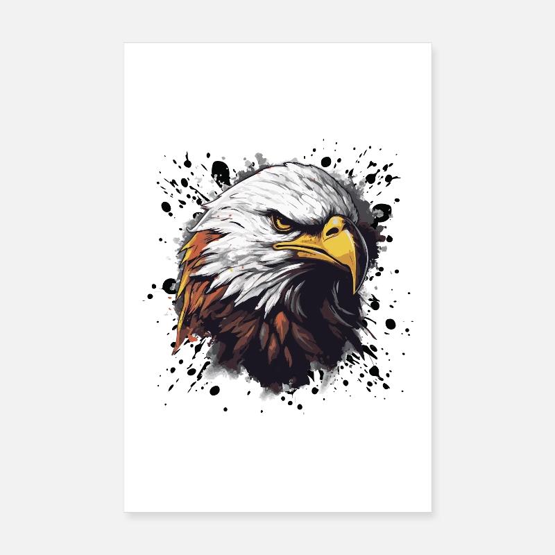 Adler Kopf Poster 20x30 cm