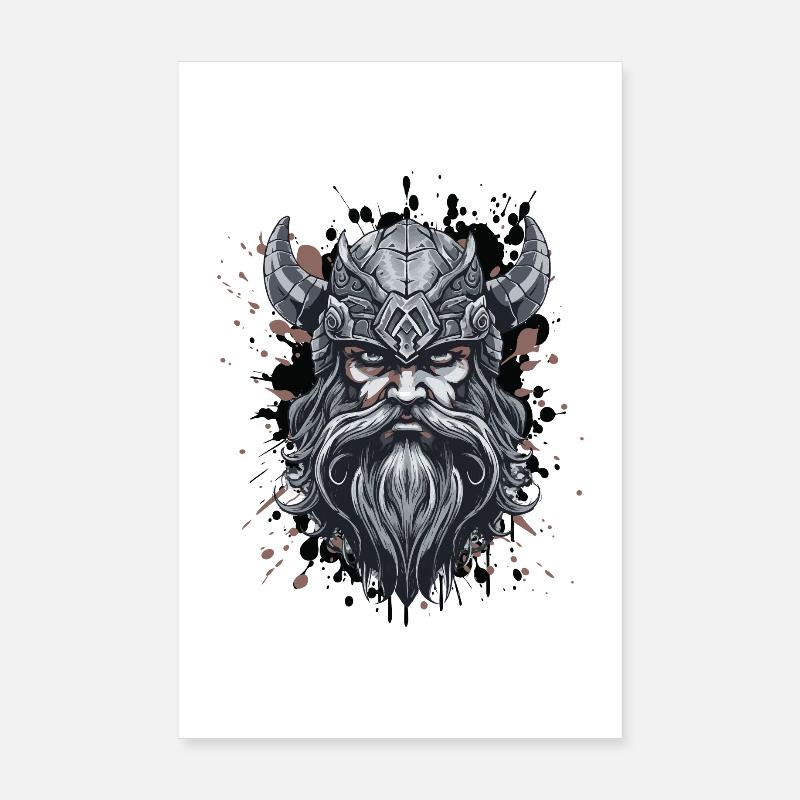 Wikinger Kopf Poster 20x30 cm