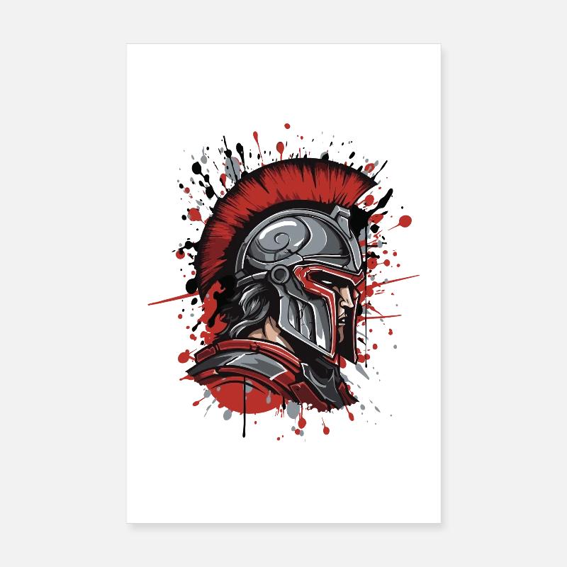 Casque Spartiate Gladiator Poster 20 x 30 cm