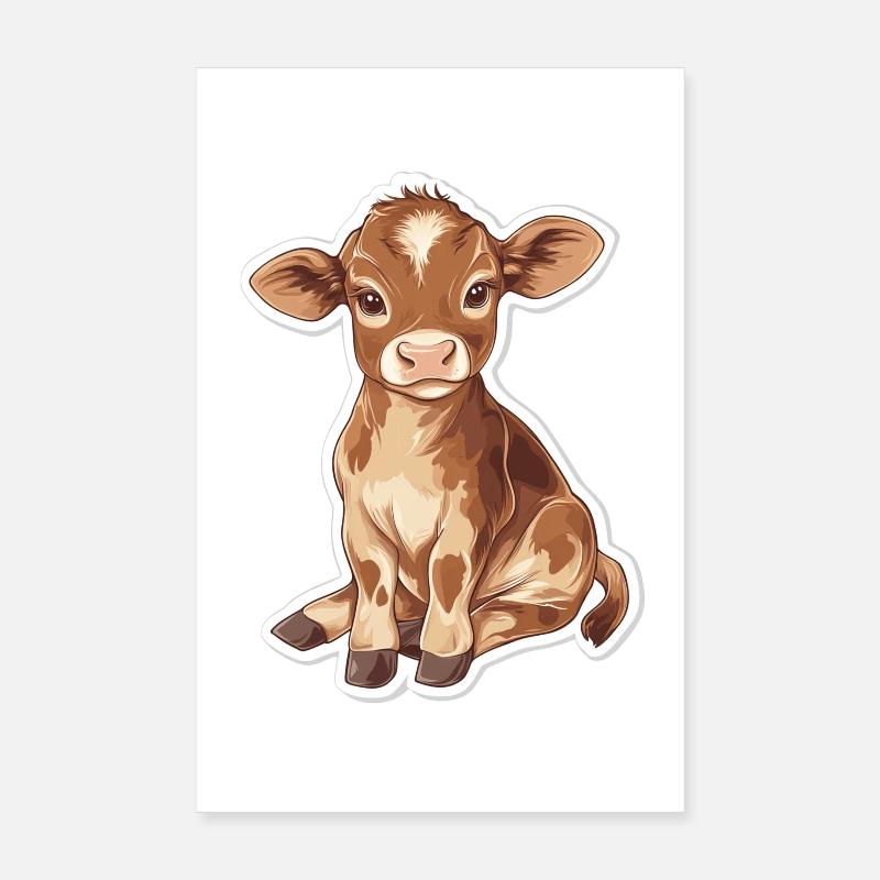 Vache Poster 20 x 30 cm
