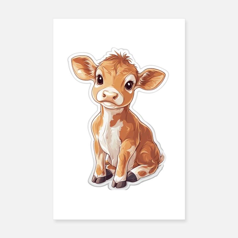 Cow Poster 8" x 12" (20x30 cm)