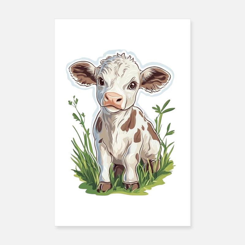 Cow Poster 8" x 12" (20x30 cm)