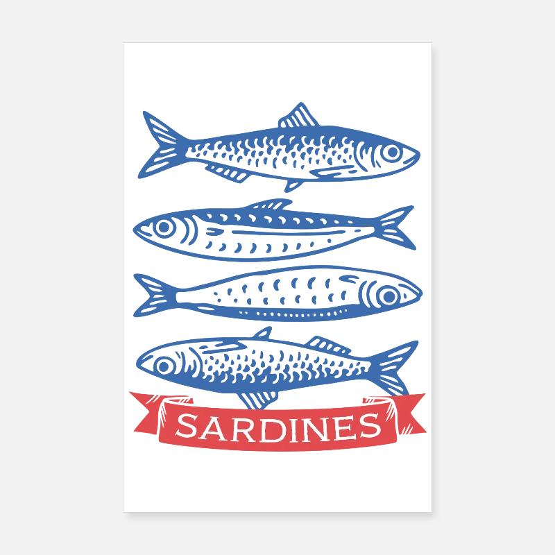 Sardines Poster 20 x 30 cm