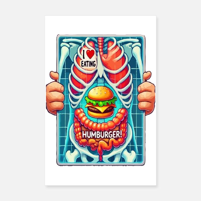 J’adore Hamburger Poster 20 x 30 cm