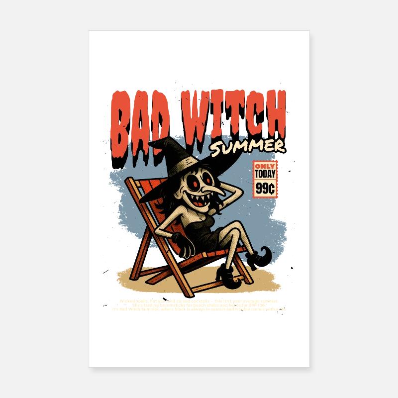 Crâne Sorcière dans Vampire d’été Poster 20 x 30 cm