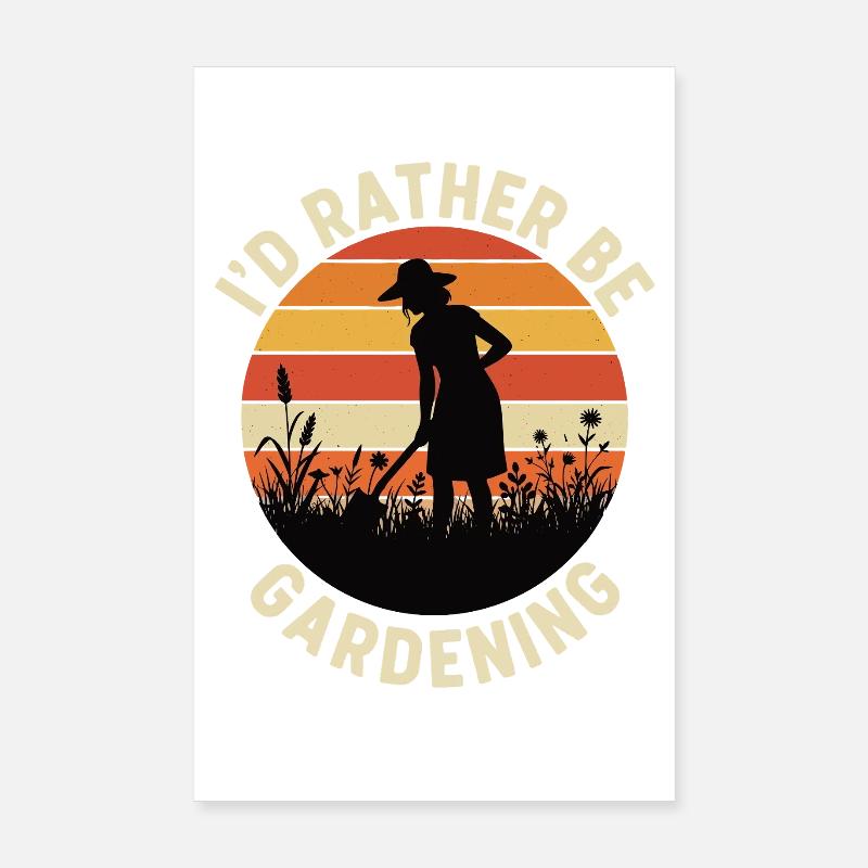 Lustiger Gartentag Spruch Poster 20x30 cm