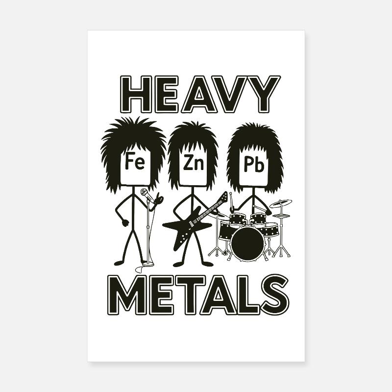 Heavy metal band design with elements Poster 8" x 12" (20x30 cm)