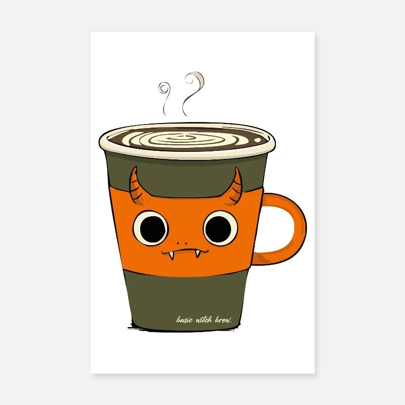 Basic Witch Brew | Funny Demon Coffee Mug Poster 20x30 cm