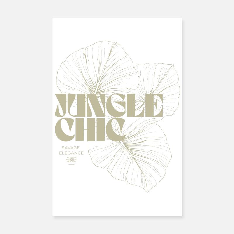 Tropical Monstera Leaf Pattern Design Poster 8" x 12" (20x30 cm)