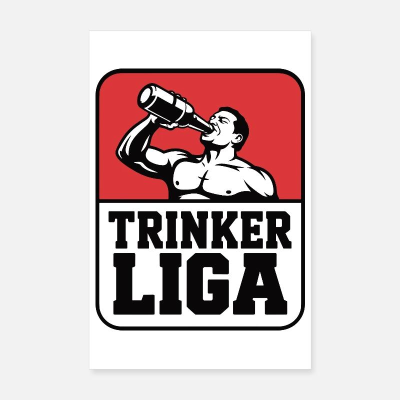 Conception de motivation de la Drinker League Poster 20 x 30 cm