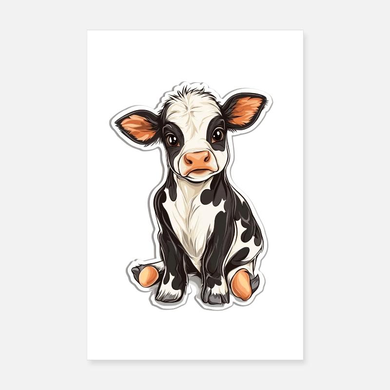 Vache Poster 20 x 30 cm