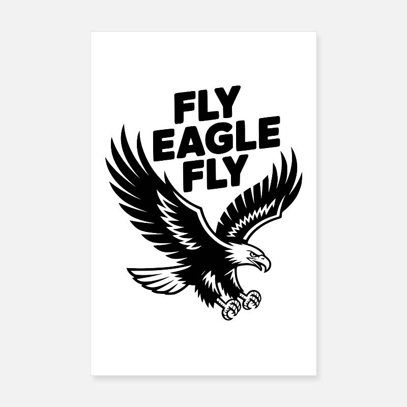 Fly Eagle Fly Poster 8" x 12" (20x30 cm)