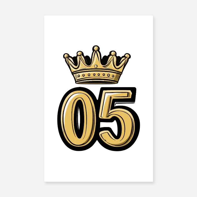 Couronne à 5 chiffres Poster 20 x 30 cm