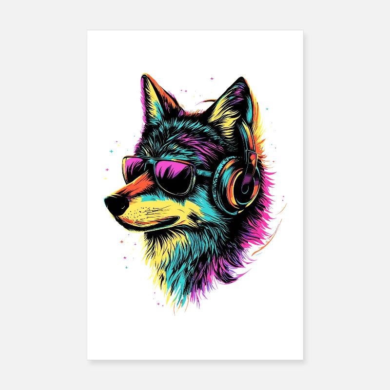 Wolf Love Wolves Wolf Pack Wolfhound Wild Wolf Poster 20 x 30 cm