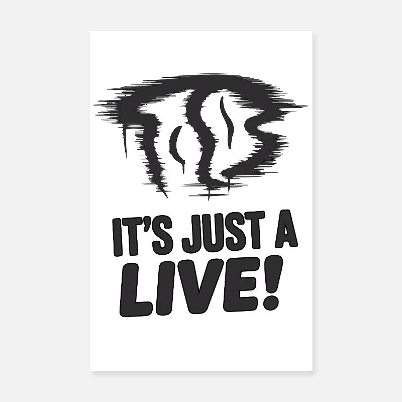 Vampire Bat Silhouette with Bold Slogan Poster 8" x 12" (20x30 cm)