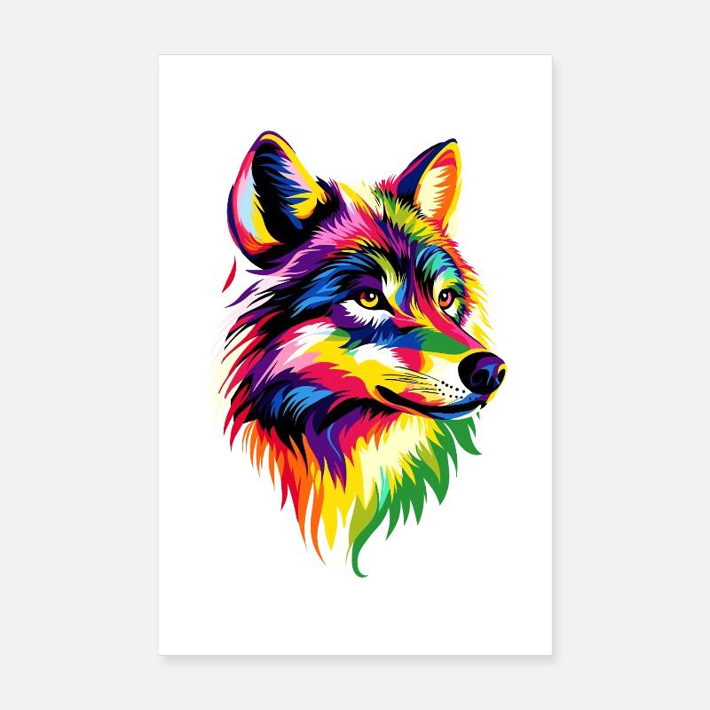 Wolf Love Wolves Wolf Pack Wolfhound Wild Wolf Poster 20 x 30 cm
