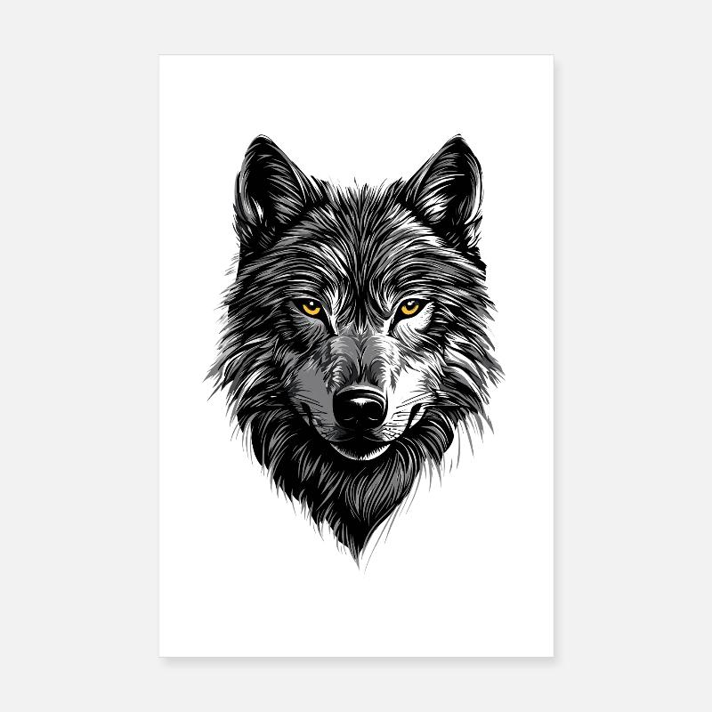 Wolf Liebe Wölfe Wolfsrudel Wolfshund Wilder Wolf Poster 20x30 cm