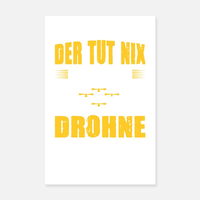 Accessoires de pilote de drone Drone Pilote de drone Cadeau Poster 20 x 30 cm