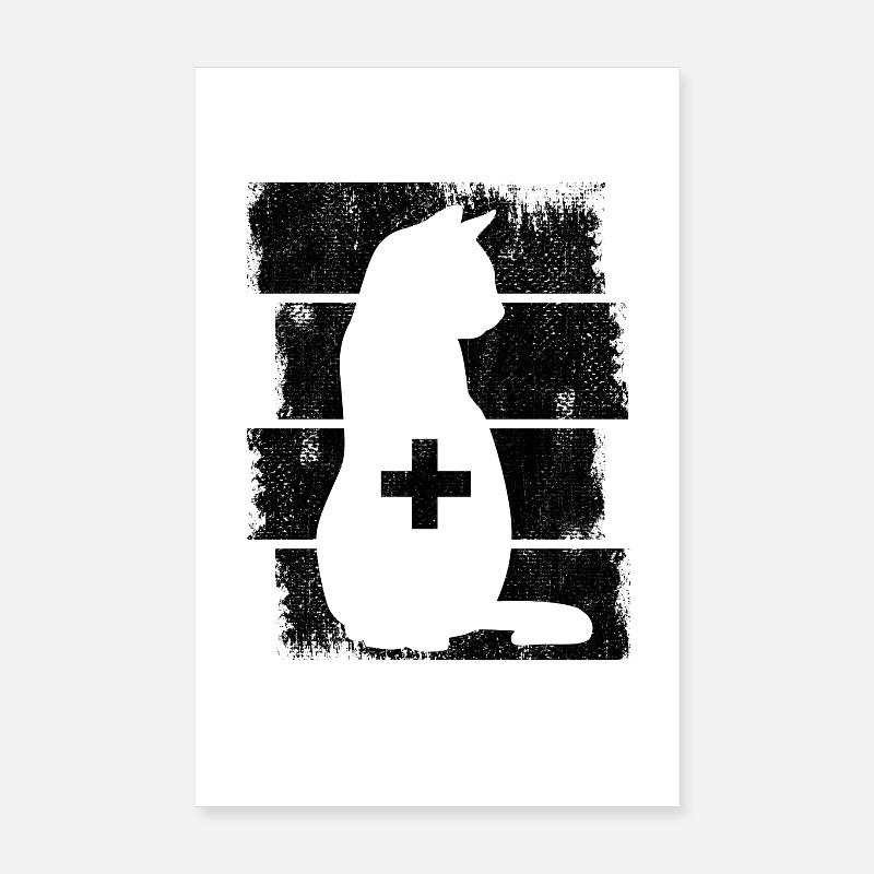Tierarzt Katze Poster 20x30 cm
