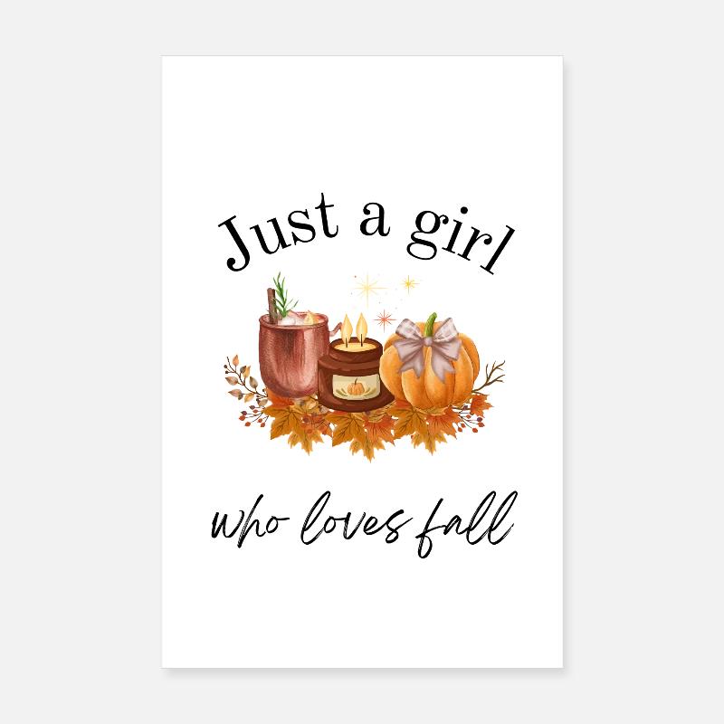 Fall Vibes Herbstliches Pumpkin Design Poster 20x30 cm
