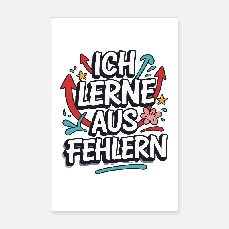 J’apprends de mes erreurs déclaration de motivation pour Poster 20 x 30 cm