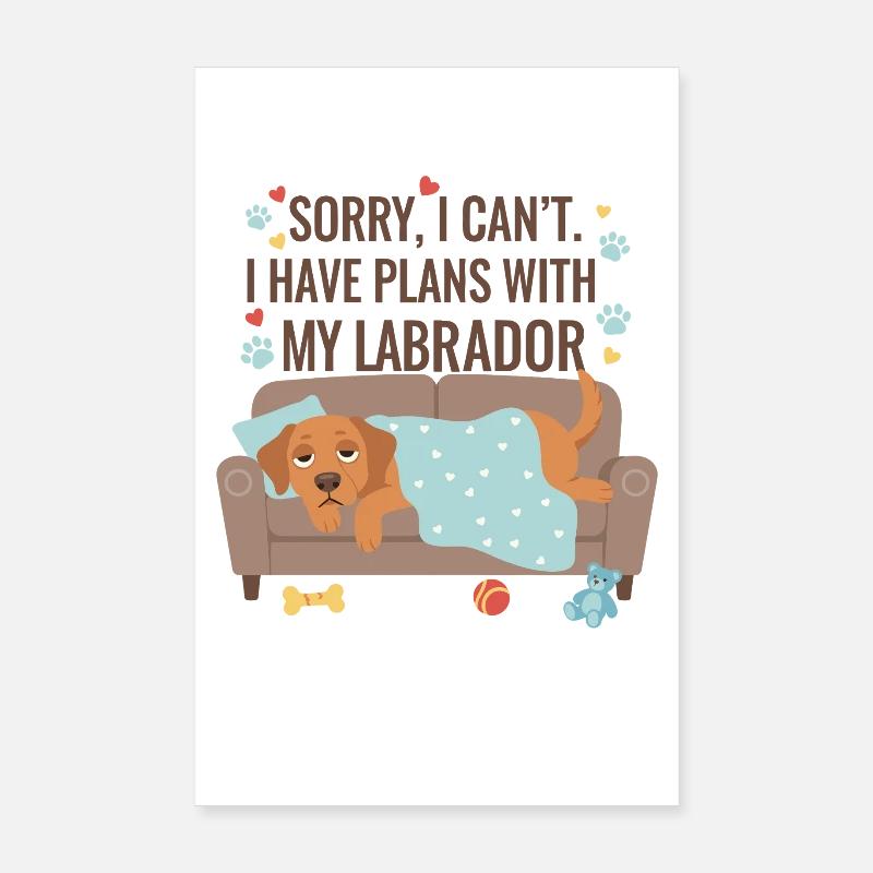 Motif de couverture de canapé Labrador Poster 20 x 30 cm